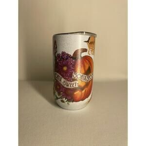 Handcrafted 'Sorta Sweet Sorta Spooky' Halloween Tumbler Custom Painted 16oz